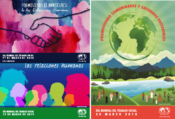 Carteles del día mundial del trabajo social
